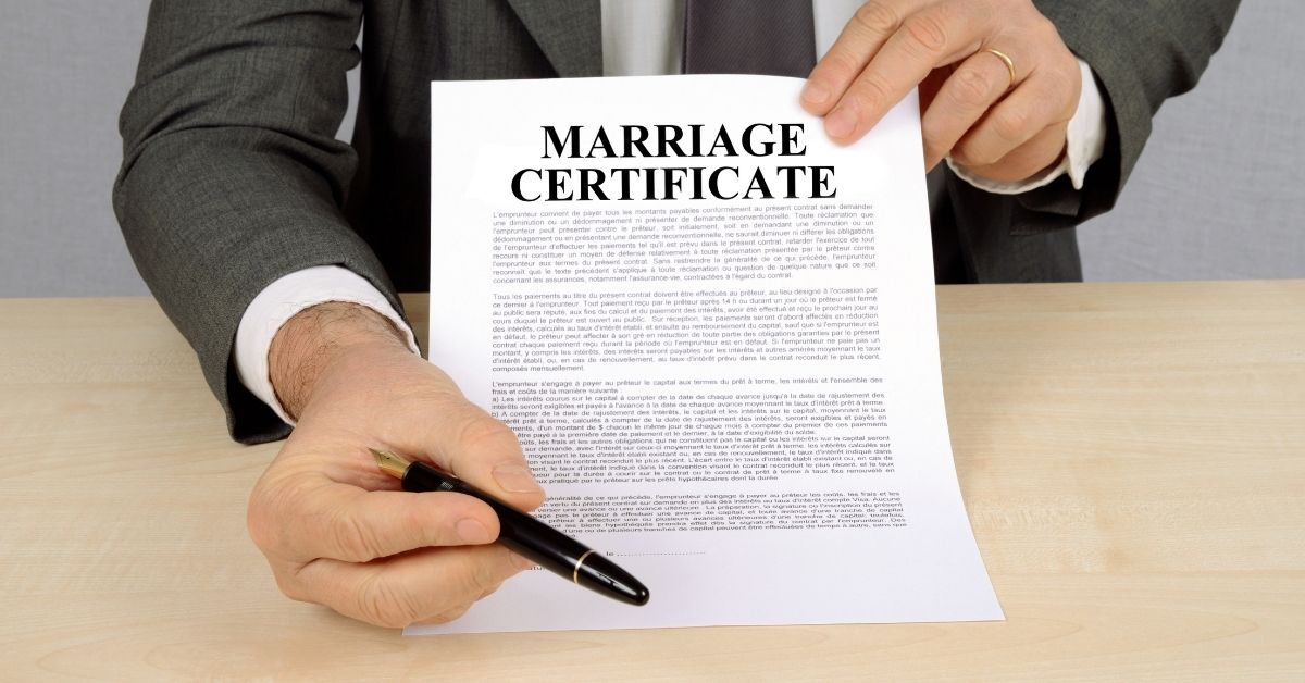 Are You Rushing Into Marriage - Mature Singles Finding Love Man in a suit holding a marriage certificate and a pen, symbolizing commitment and legal aspects of marriage.