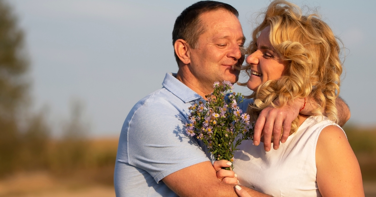When Is The Right Time To Say I Love You - Mature Singles Finding Love A couple saying embracing saying I love you